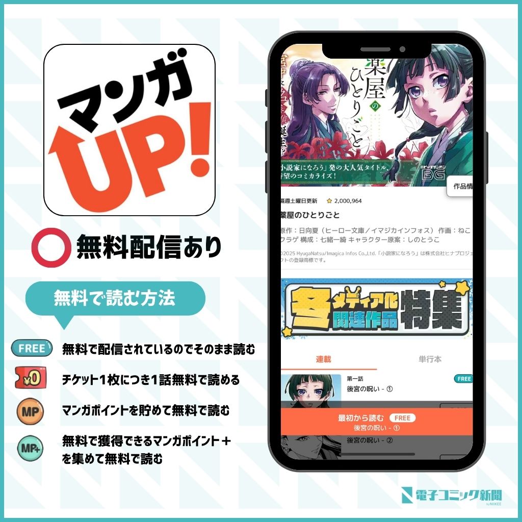 薬屋のひとりごと　マンガUP