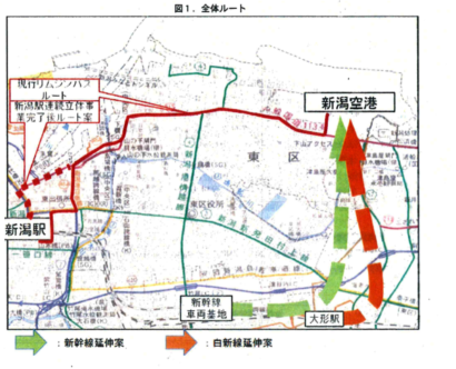 県が新潟空港への軌道系アクセスに関する調査結果を公表