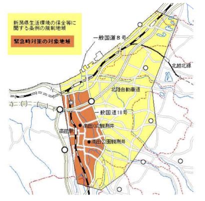 新潟県上越地域で１３日正午に地盤沈下警報