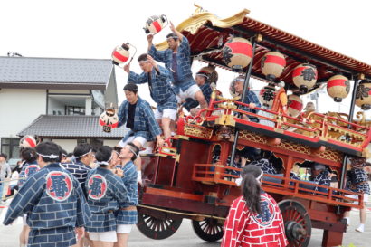 新潟県新発田市で新発田台輪の「奉祝運行」