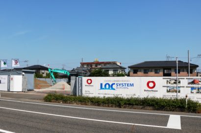 新潟市東区牡丹山に貸店舗が建設中