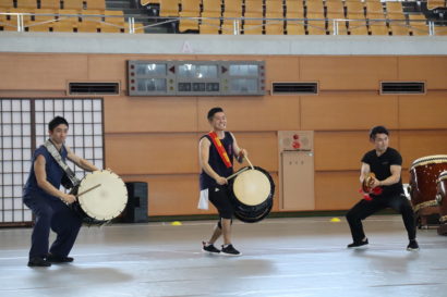 国民文化祭などのオープニングフェスティバルの練習が公開される