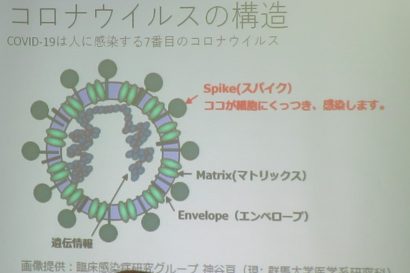 新潟市で発生の新型コロナのクラスターについて、新潟大学大学院の齋藤玲子教授が説明