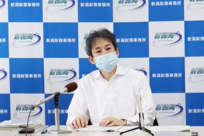 財務省関東財務局新潟財務事務所発表の「景況判断BSI」が初めて３期連続で下降超幅が拡大