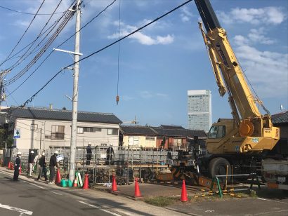 日本最初の保育園・赤沢保育園（新潟市中央区）の新園舎改築工事が進む