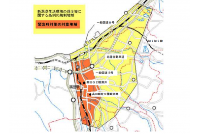 新潟県上越地域に「地盤沈下警報」を発令