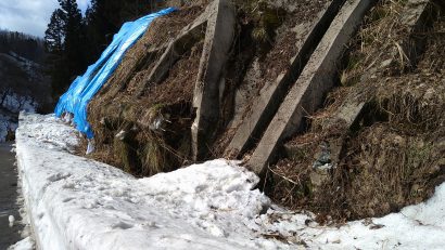 新潟県が阿賀町東山地内で発生した地すべりの状況と現在の対応状況についてを公表