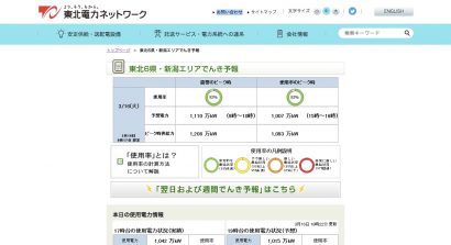 東北電力ネットワークのwebサイトで再生可能エネルギーの出力制御に関する情報の提供を開始