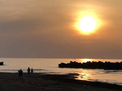 ゴールデンウィーク終盤の夕日