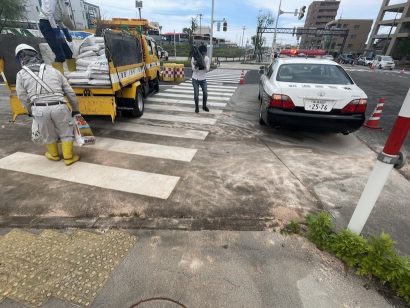 廃油流出で柳都大橋片側車線が通行止めだったが、午後３時１分に解除（２０日午後３時２０分現在の情報）