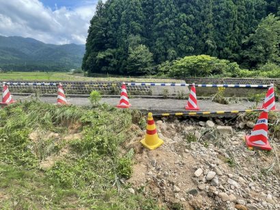 大荒川（新潟県阿賀野市）の溢水により家屋などの浸水被害