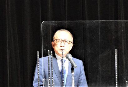 上越市長選立候補予定者の野澤朗氏が新潟県上越市内で総決起大会を開催