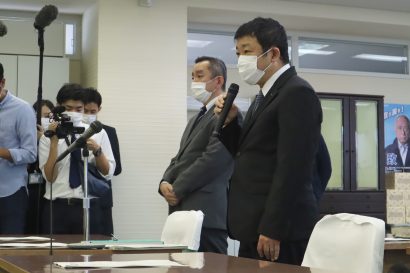 東京電力が新潟県議会自由民主党議員団を訪れ、核物質防護設備の機能の一部喪失などの問題について改善措置を説明