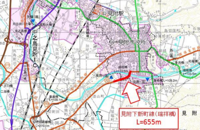 都市計画道路 見附下新町線　瑞祥橋（新潟県見附市）が２０日１５時に開通