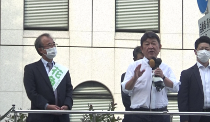 自民党の茂木幹事長が新潟駅前で街頭演説、「花角知事のもとで元気な新潟を作っていこう」