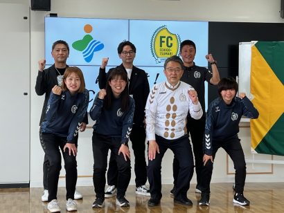 「FC越後妻有」が今シーズンの初ホーム戦を迎えるにあたり、十日町市の関口芳史市長を表敬訪問