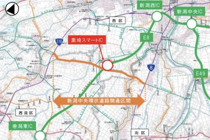 北陸自動車道の黒埼スマートICが２４時間車種制限なしで利用可能に、工事のため２５日は一時閉鎖