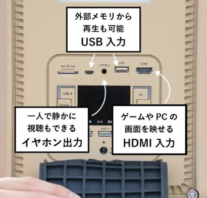 エンタメも充電・電源もこれひとつ】キャプテンスタッグがテレビ