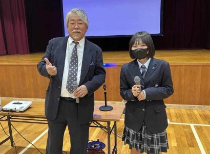 【小さな夢の積み重ね】新潟県立海洋高校（新潟県糸魚川市）でジープ島開島者の吉田宏司さん（上越市出身）が講演