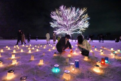 【7ｍのXmasツリー】国営越後丘陵公園（新潟県長岡市）がXmasキャンドルナイトを開催