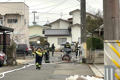 【早朝に火災が発生】新潟市秋葉区山谷町2丁目地内で火災が発生し、鎮火