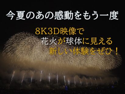 【長岡花火8K3D映像上映会】アオーレ長岡シアターにて11月25日から期間限定開催